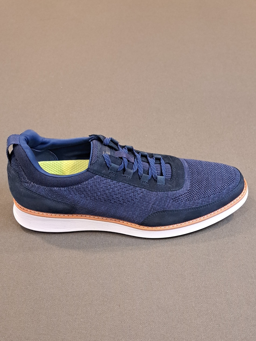 Florsheim Launch  Knit Elastic Lace Moc Toe Slip On - Color: Navy - Size: 12